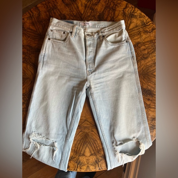 Re/Done High Rise Loose - Bleach Destroy - Picture 4 of 9